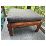 Wooden Patio Couch and Ottoman Set with Cushions