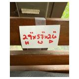 Wooden Patio Couch and Ottoman Set with Cushions