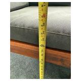 Wooden Patio Couch and Ottoman Set with Cushions