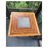 Vintage Drop-Leaf Table with Metal Legs