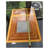 Vintage Drop-Leaf Table with Metal Legs