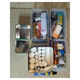 Assorted Lot of Household Items Including Candles, Cleaning Supplies, and Personal Care Products
