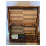 Decorative Wood Shadow Box and Dried Branches Set