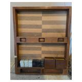 Decorative Wood Shadow Box and Dried Branches Set