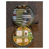 Picnic Set with Cutlery, Plates, and Salt & Pepper Shakers
