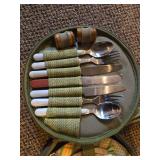 Picnic Set with Cutlery, Plates, and Salt & Pepper Shakers