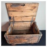 Soo Line Railway Vintage Wooden Box with Hinged Lid
