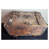 Soo Line Railway Vintage Wooden Box with Hinged Lid