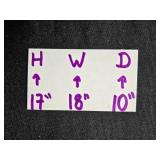 Vintage Wooden Storage Trunk with Interior Art