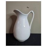 Elegant White Porcelain Pitcher with Curved Handle