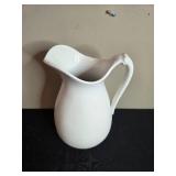 Elegant White Porcelain Pitcher with Curved Handle