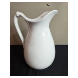 Elegant White Porcelain Pitcher with Curved Handle