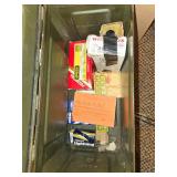 Metal Ammunition Box with Assorted Items