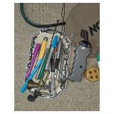 Assorted Desk Supplies and Nautical Charts Collection