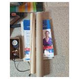 Assorted Desk Supplies and Nautical Charts Collection