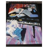 FRAMED ART PRINT " WHIMSEY CAT"