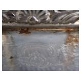 SILVER PLATE / VINTAGE IRVINWARE SERVER WITH 3 GLASS TRAYS / GERMAN STEIN