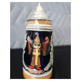 SILVER PLATE / VINTAGE IRVINWARE SERVER WITH 3 GLASS TRAYS / GERMAN STEIN