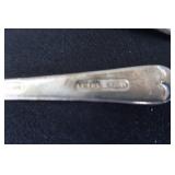 SILVER PLATE / VINTAGE IRVINWARE SERVER WITH 3 GLASS TRAYS / GERMAN STEIN