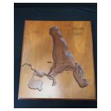 CUSTOM WOOD CARVING OF SWAN LAKE