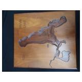 CUSTOM WOOD CARVING OF SWAN LAKE