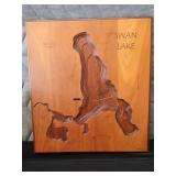 CUSTOM WOOD CARVING OF SWAN LAKE