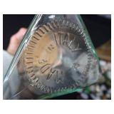 VINTAGE BRASS SAIL BOAT / SEA GLASS