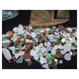 VINTAGE BRASS SAIL BOAT / SEA GLASS