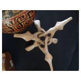 MISC WOOD / GLASS AND BASKET