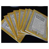 BLUE BAND STONEWARE CROCK / PLUS 1952 NATIONAL GEO MAGS