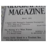 BLUE BAND STONEWARE CROCK / PLUS 1952 NATIONAL GEO MAGS