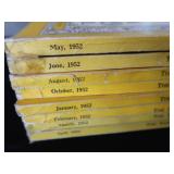 BLUE BAND STONEWARE CROCK / PLUS 1952 NATIONAL GEO MAGS