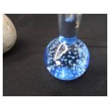 GLASS LIDDED BOX / STONE ORB / DAINTY VASE