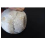 GLASS LIDDED BOX / STONE ORB / DAINTY VASE