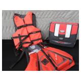 LIFE JACKETS / COOLER