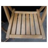 2 WOOD FOLDING CHAIRS
