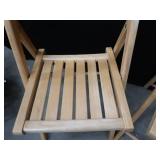 2 WOOD FOLDING CHAIRS