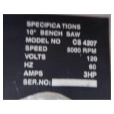 PRO-TECH 10" BENCH SAW