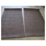 2 RUBBER BACKED RUGS