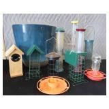LARGE ASSORTMENT OF BIRD FEEDERS / LG POT