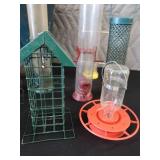 LARGE ASSORTMENT OF BIRD FEEDERS / LG POT