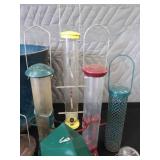 LARGE ASSORTMENT OF BIRD FEEDERS / LG POT