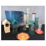 LARGE ASSORTMENT OF BIRD FEEDERS / LG POT