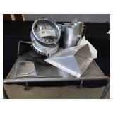 ROLLING METAL TABLE AND ODDS AND ENDS