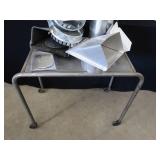 ROLLING METAL TABLE AND ODDS AND ENDS