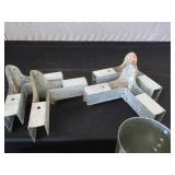 ROLLING METAL TABLE AND ODDS AND ENDS