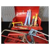METAL TOOL BOX STUFFED FULL
