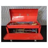 METAL TOOL BOX STUFFED FULL
