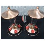2 PERKY PET HUMMINGBIRD FEEDERS