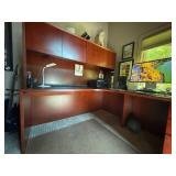 GORGEOUS CHERRY EXECUTIVE DESK,/ CREDENZA